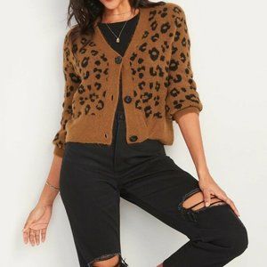 old navy leopard sweater